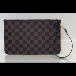 LOUIS VUITTON DAMIER EBENE NEVERFULL “POUCH” ONLY